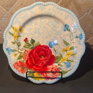 Pioneer Woman Sweet Rose Salad Plate 8.75” Scalloped Edge NWT